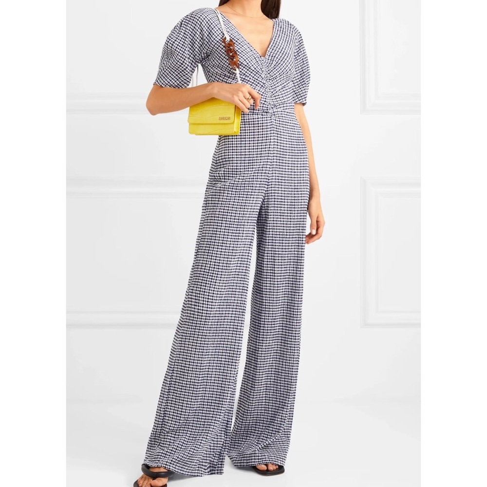 🆕 Staud Fraise Gingham Seersucker Jumpsuit